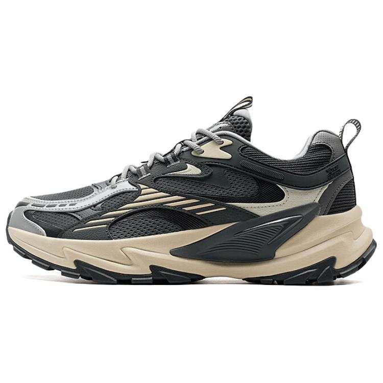 XTEP Slip Resistant Abrasion Resistant Low top Outdoor Shoes Men's Gray Black
