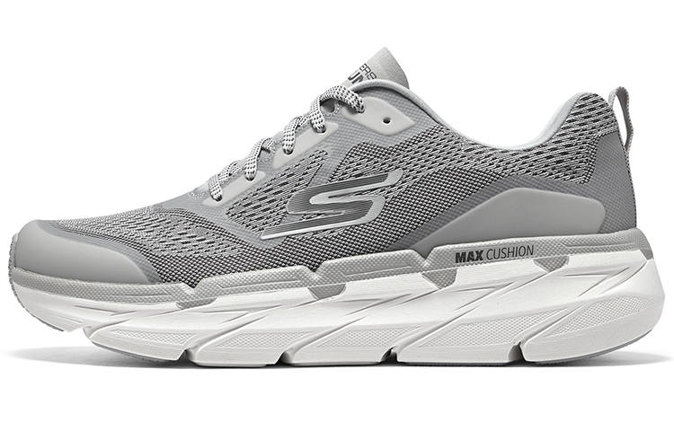 Skechers Artificial Leather Abrasion Resistant Abrasion Resistant Low top Running Shoes Men's Light Gray