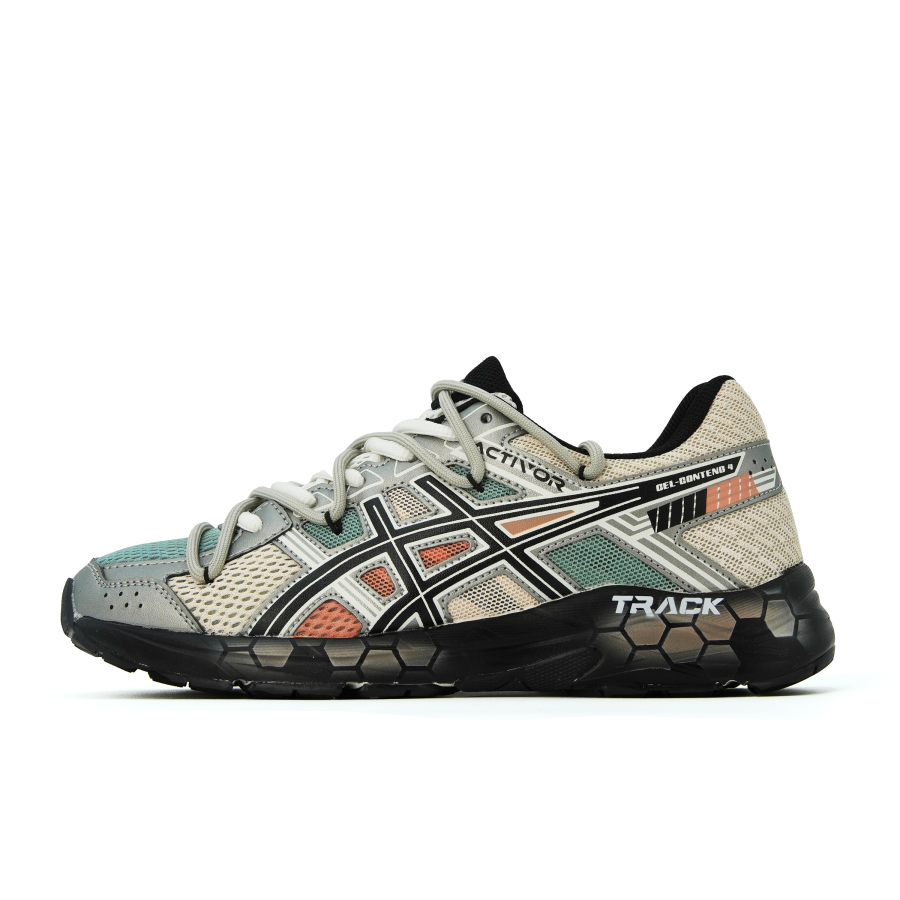 ASICS Gel Contend 4 Running Shoes Unisex Low Top Black/Beige