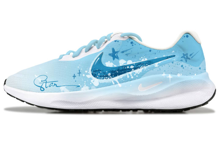 Nike Nike REVOLUTION 7 Cushioning Slip Resistant Low top Running Shoes Men's Sky Blue