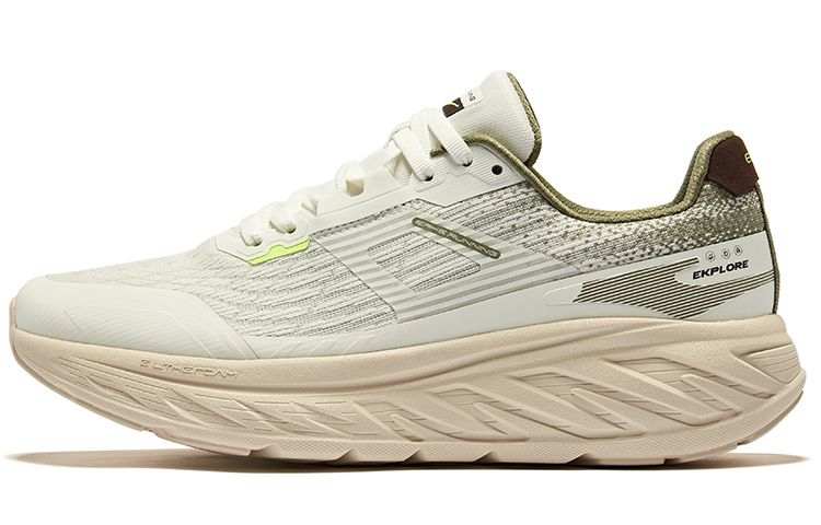 Erke Lightweight Cushioning Low top Running Shoes Men's Microcrystal White