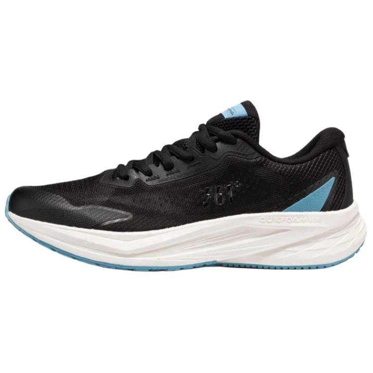 361° Cushioning Breathable Lightweight Low top Long Distance Running Shoes Men's Obsidian Black Feather White
