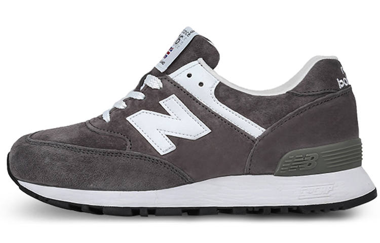 New Balance New Balance NB 576 Textile, Pigskin Low top Marathon Running Shoes Women's Gray White Made In UK