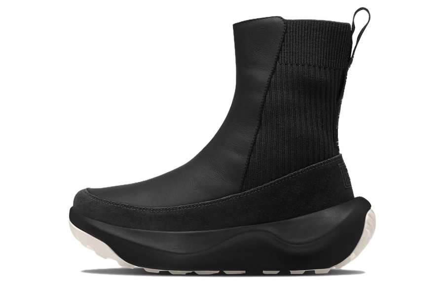 THE NORTH FACE Halseigh Knit Waterproof And Wear resistant Comfortable Knee High Outdoor Boots Flat Women's Black