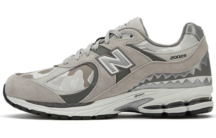 New Balance New Balance x A BATHING APE NB 2002R Cushioning Slip Resistant Abrasion Resistant Breathable Coverage Support Low top