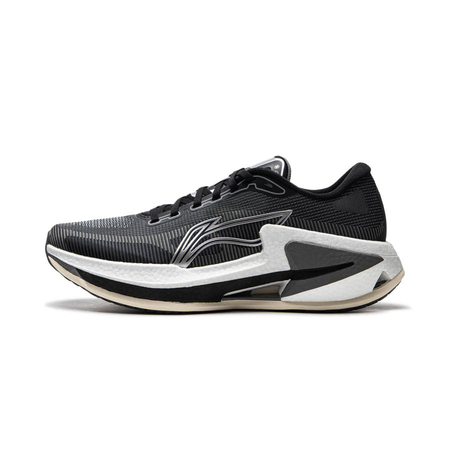 Li-Ning Li Ning Cushioning Slip Resistant Abrasion Resistant Breathable Low top Running Shoes Men's Black White