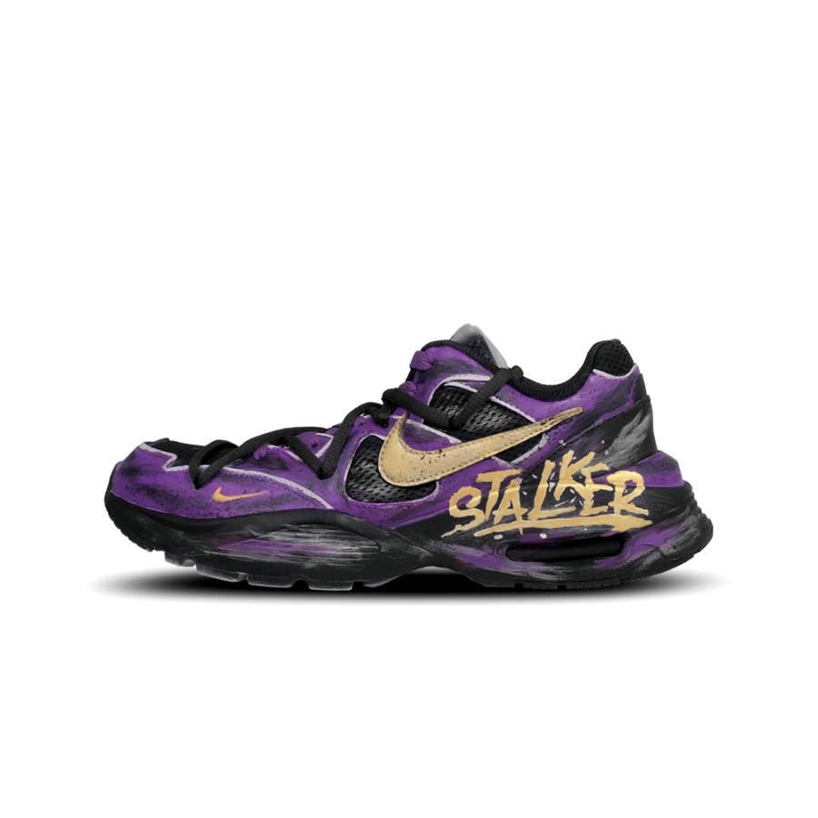 Nike Nike Air Max Fusion Slip Resistant Abrasion Resistant Low top Running Shoes Women's Purple Black