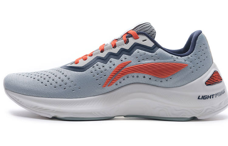 Li-Ning Li Ning Arashi Fabric Cushioning Slip Resistant Abrasion Resistant Low top Running Shoes Men's Water Gray Green
