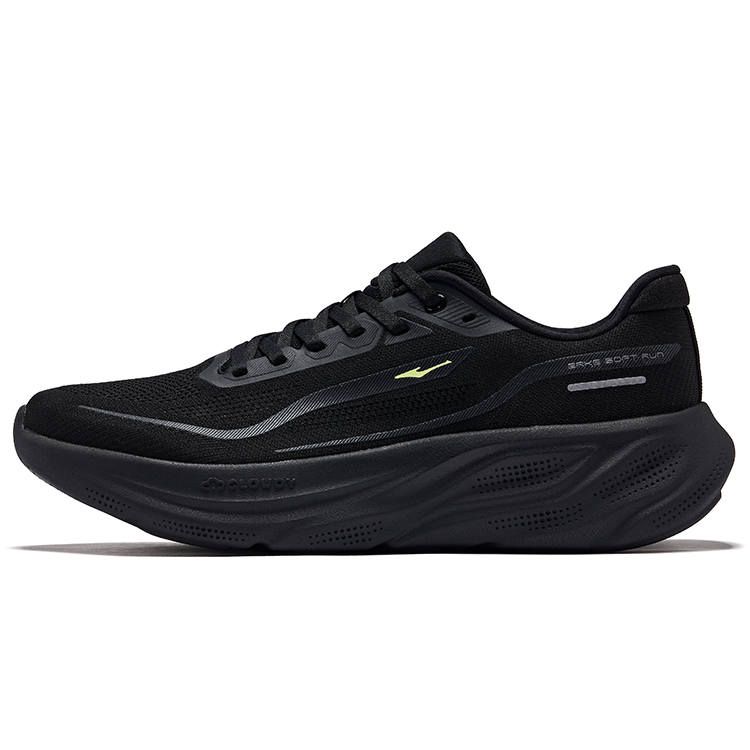 Erke Breathable Rebound Breathable And Resilient Low top Running Shoes Men's Jet Black