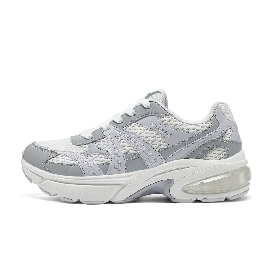 Skechers Abrasion Resistant Low top Chunky Sneakers Women's White Gray