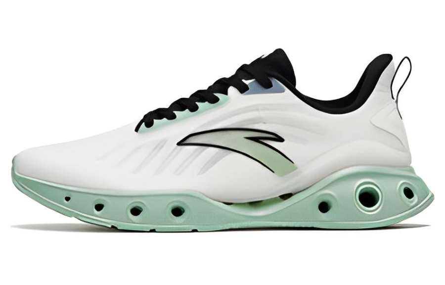 Anta Little Energy Ring Slip Resistant Abrasion Resistant Low top Running Shoes Men's White Green
