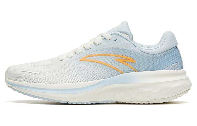 Anta LingFeng Fabric Cushioning Abrasion Resistant Rebound Low top Running Shoes Men's White Blue