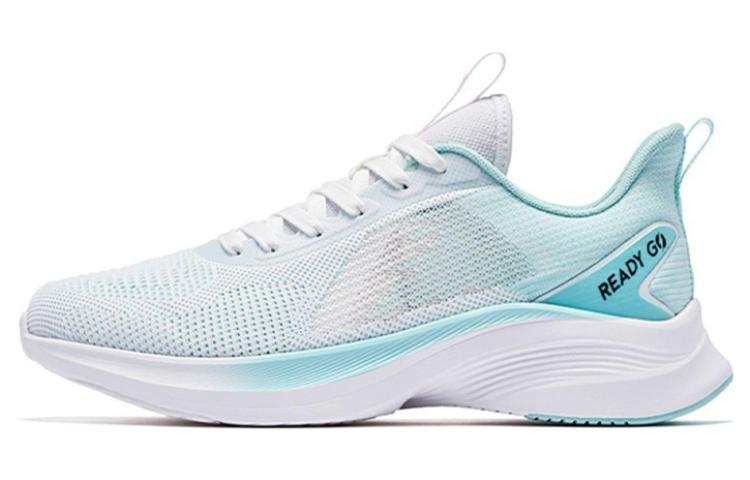 QIAODAN Light Speed 1.0 Fashion Trend Cushioning Abrasion Resistant Waterproof Low top Running Shoes Men's White Blue