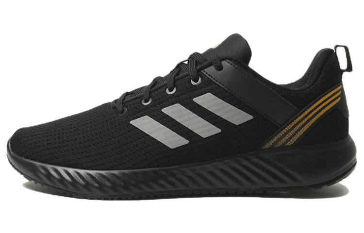 Adidas Adidas Flydoot Fabric Abrasion Resistant Breathable Low top Running Shoes Men's Black