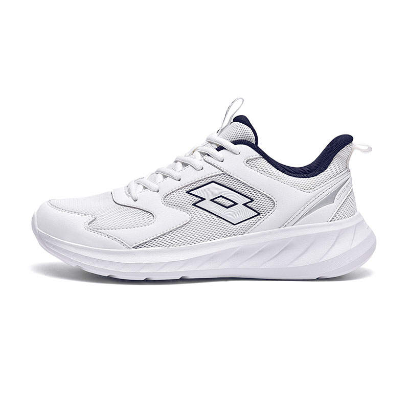 LOTTO Shock Absorbing, Non Slip, Wear Resistant, Breathable And Lightweight Low Top Running Shoes Men's White Teal