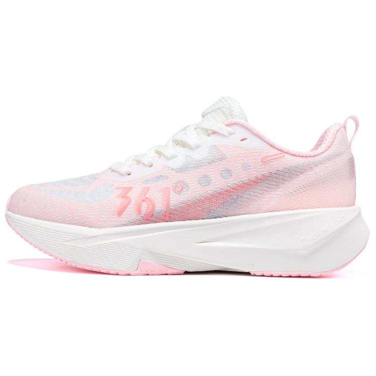 361° Slip Resistant Abrasion Resistant Coverage Low top Casual Sprint Running Shoes Women's Pink White