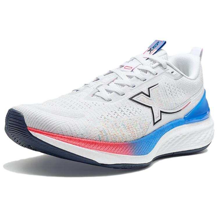 XTEP XTEP Cushioning Rebound Low top Running Shoes Men's White Red Blue