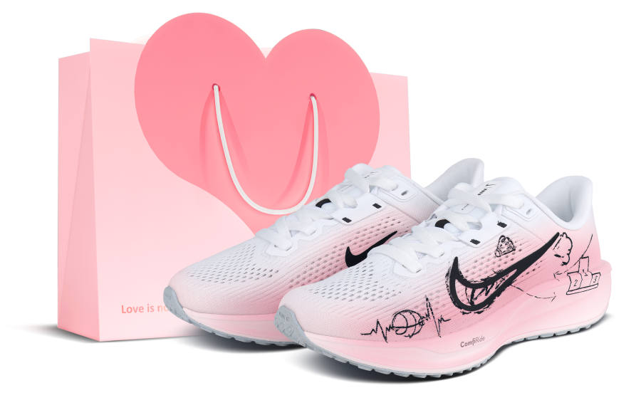 Nike Nike Quest 6 Low top Casual Training City Commuting Running Shoes Men's Pink White