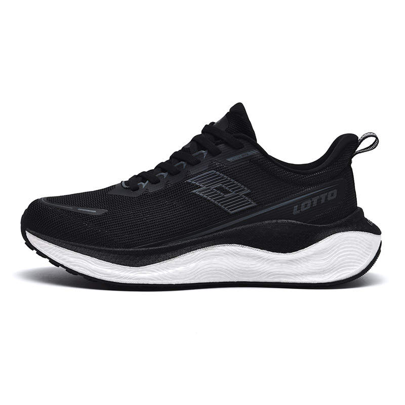 LOTTO Cushioning Anti-Slip And Wear-Resistant Lightweight Rebound Low-Top Rubber Outsole Running Shoes Men's Black