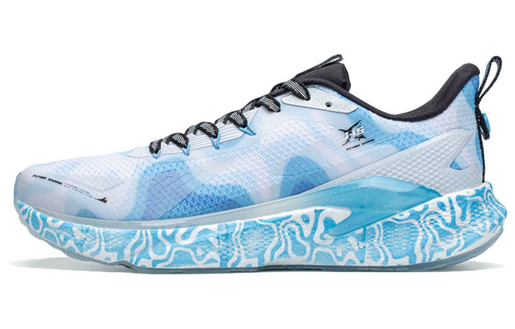 XTEP Textile, Synthetic Leather Cushioning Slip Resistant Abrasion Resistant Low top Running Shoes Men's Blue