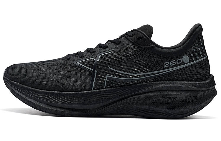 XTEP 260X 1.0 Low top Carbon Plate, XTEPACE Marathon Level CPU Running Shoes Men's Black