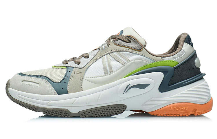 Li-Ning Li Ning Dating Stable Reflective Support Reflective Support Low top Running Shoes Men's Gray White