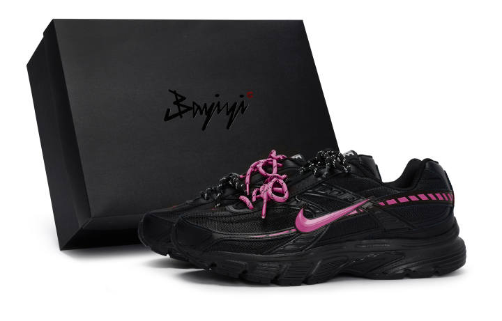 Nike Nike Initiator Slip Resistant Abrasion Resistant Low top Running Shoes Men's Black Rose Red