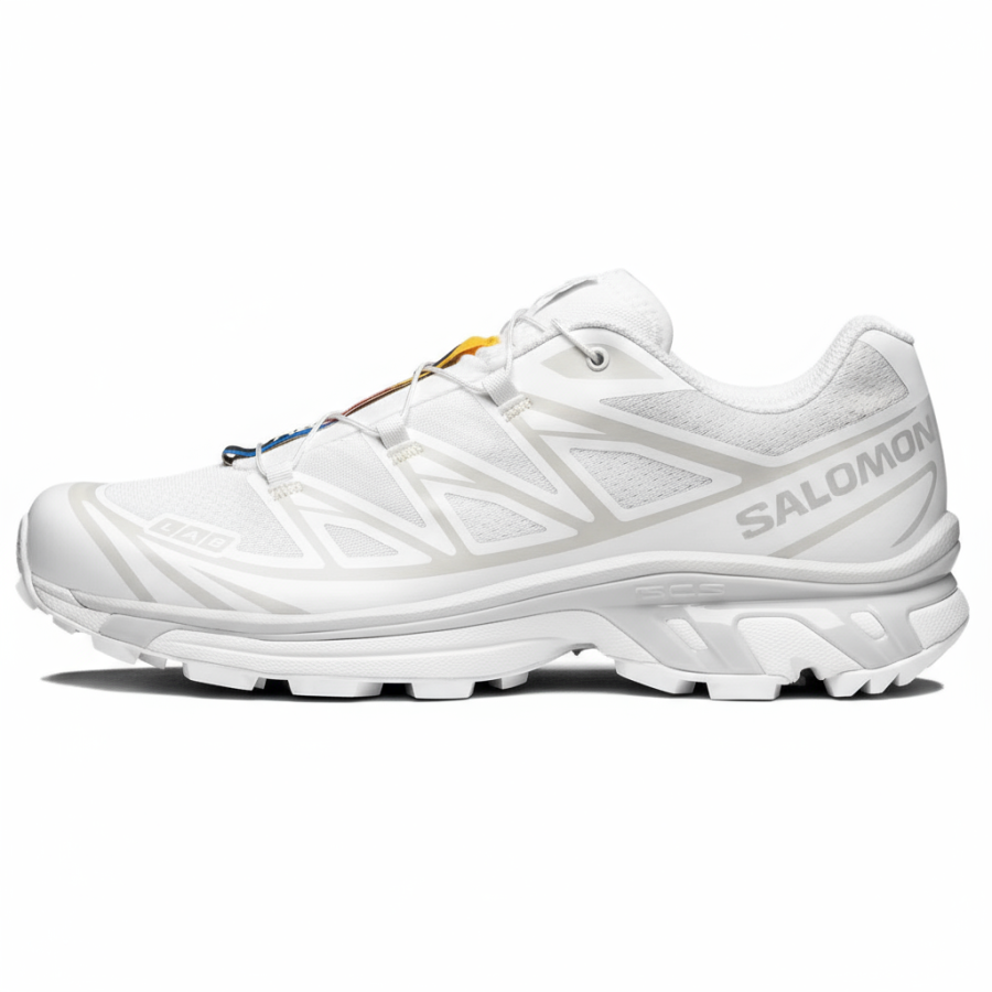 SALOMON XT 6 Fabric Breathable Low top Casual Trail Running Training City Commuting Running Shoes Unisex White