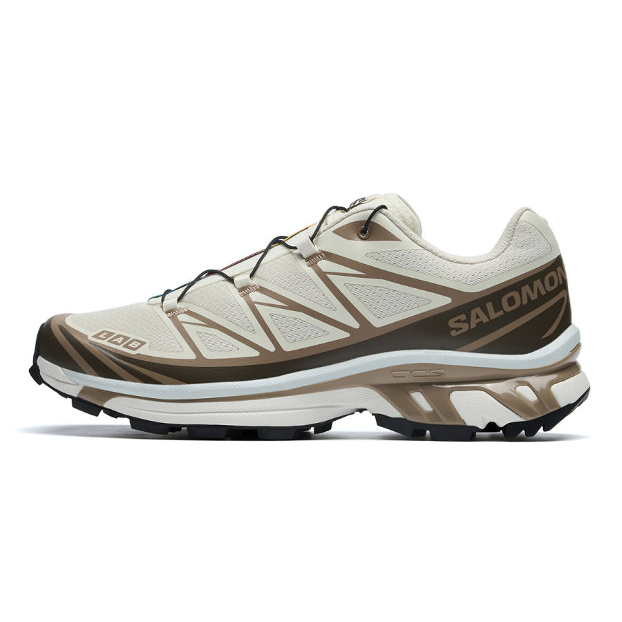 SALOMON XT 6 Comfortable Low top Running Shoes Unisex Beige Brown