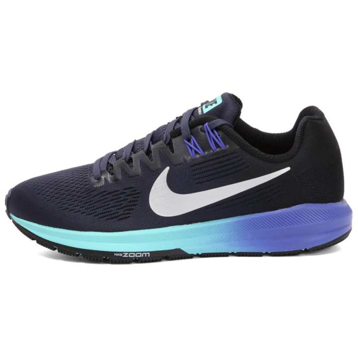 Nike Nike Comfortable Round Toe Cushioning, Wear Resistant Low top Running Shoes Women's Black Blue