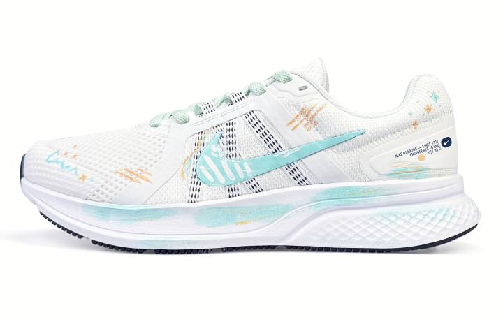 Nike Nike Run Swift 2 Breathable Low top Running Shoes Men's White Green