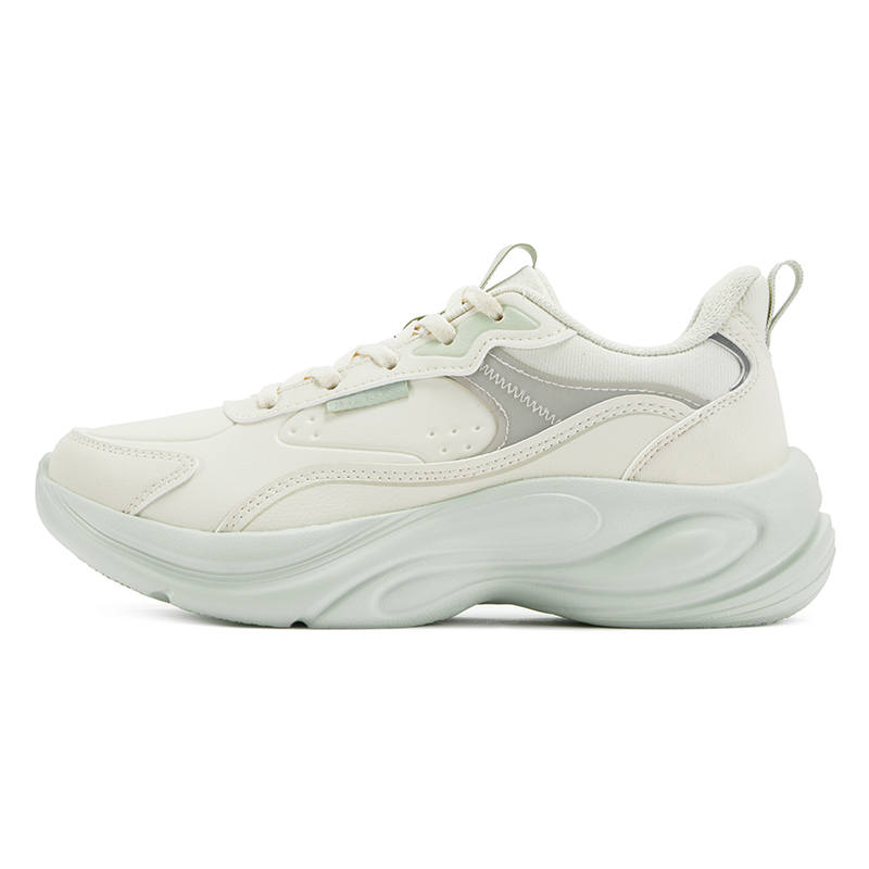361° Spiritual Fox 2.0 Cushioning Abrasion Resistant Breathable Low top Casual Running Shoes Women's Beige Gray Green