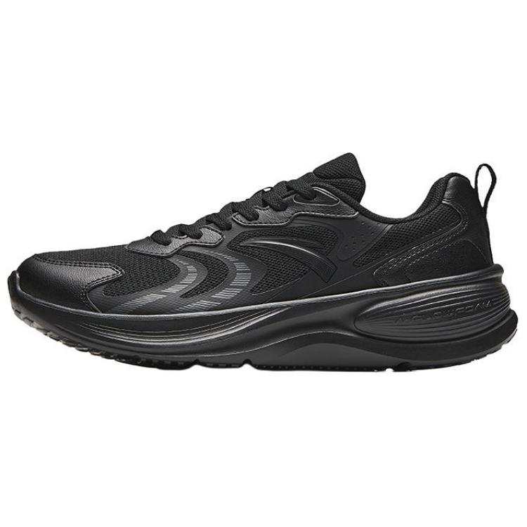Anta Racing Comfortable And Trendy Cushioning Slip Resistant Abrasion Resistant Low top Running Shoes Men's Black