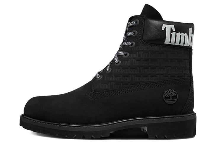 Timberland 6 Inch Premium Logo Wide Fit Boots 'Black Nubuck'