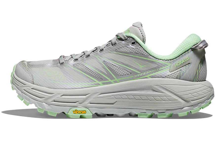 HOKA ONE ONE Mafate Speed 2 Soft Mesh Lightweight Low top Casual Trail Running Shoes Unisex Dusty Gray