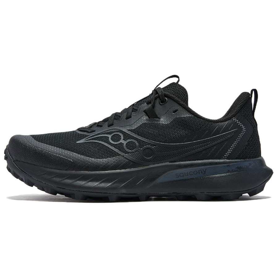 Saucony Peregrine Falcon 15 Cushioning Slip Resistant Low top Running Shoes Unisex Black