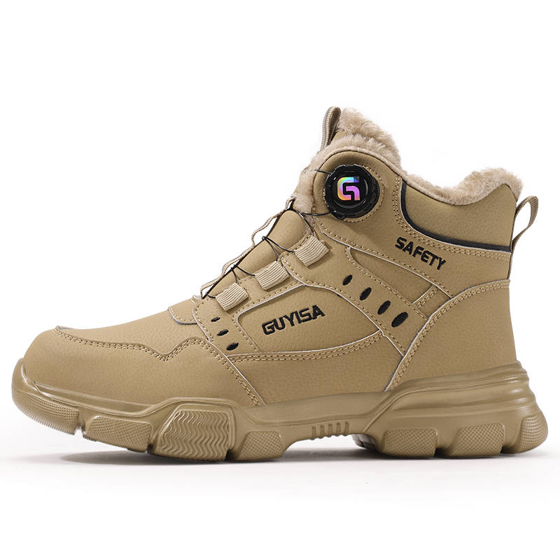 LANOUDUN Comfortable And Trendy Slip Resistant And Abrasion Resistant Coverage High top Outdoor Shoes Men's Khaki