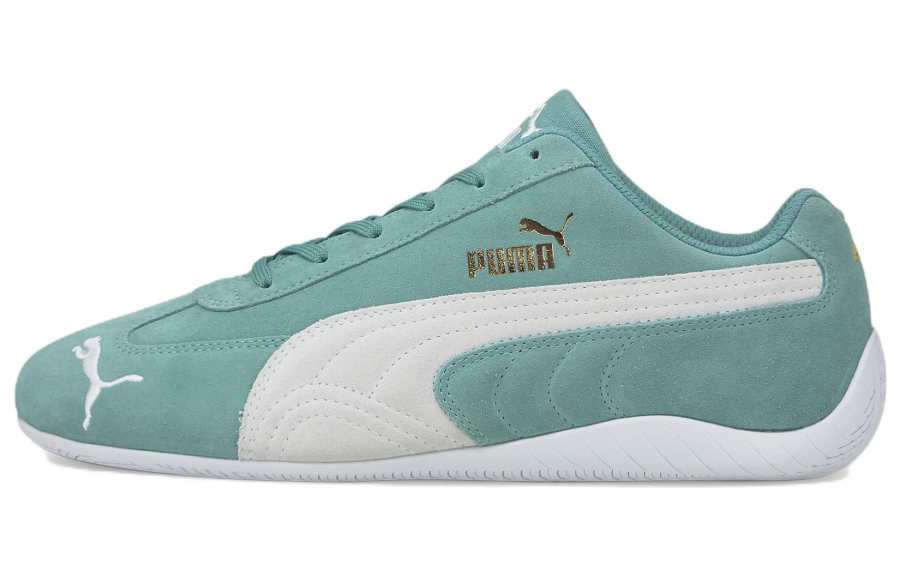 PUMA Speedcat Leather Cushioning Slip Resistant Abrasion Resistant Lightweight Low top Running Shoes Unisex Teal
