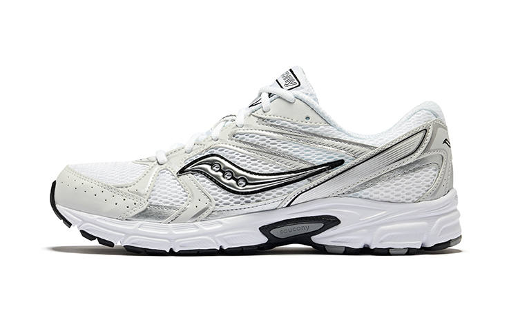 Saucony Ride Millennium Yushuai Vintage Cushioning Slip Resistant Low top Casual Running Shoes Unisex White Silver