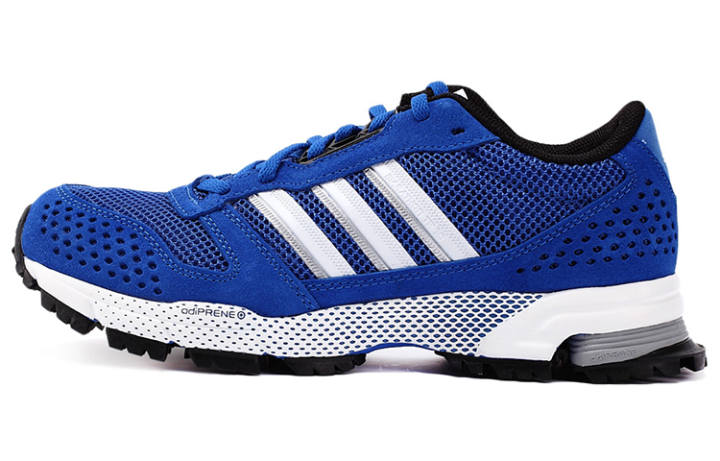Adidas Adidas Marathon 10 Trendy Slip Resistant Lightweight Non slip Lightweight Low top Running Shoes Men's Blue White