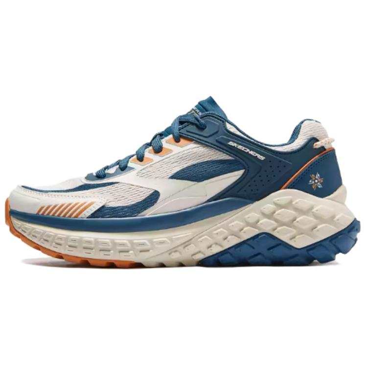 Skechers Sport Fabric Low top Casual Running Shoes Men's Beige Blue