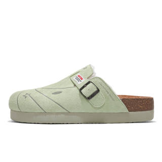 RIPSTAR Collaboration BBS Light Matcha Platform Basketball Theme Slip on Shoes, Thickened And Fleece Lined Cork Slip on