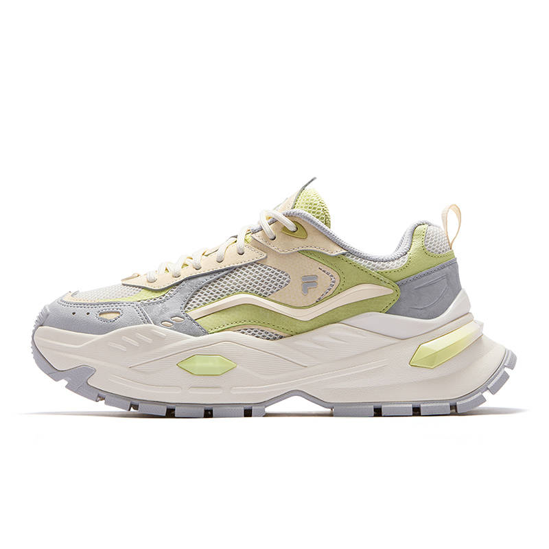 FILA FUSION BIANCO IV Candy Shoes 4 Abrasion Resistant Low top Casual Running Shoes Women's White Green