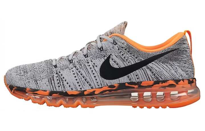 Nike Nike Flyknit Max Wolf Grey Black Orange