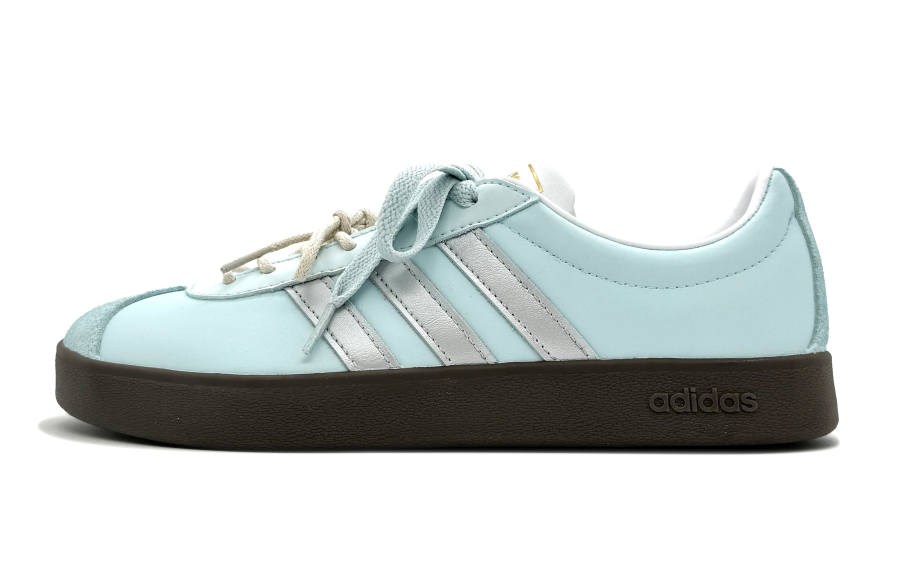 Adidas Neo Vl Court Slip Resistant Low top Skateboard Shoes Unisex Light Cyan
