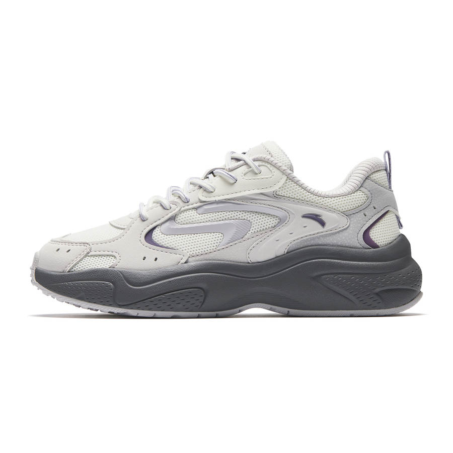 Anta Starlight 3 Textile, Synthetic Leather Low top Running Shoes Women's White Gray