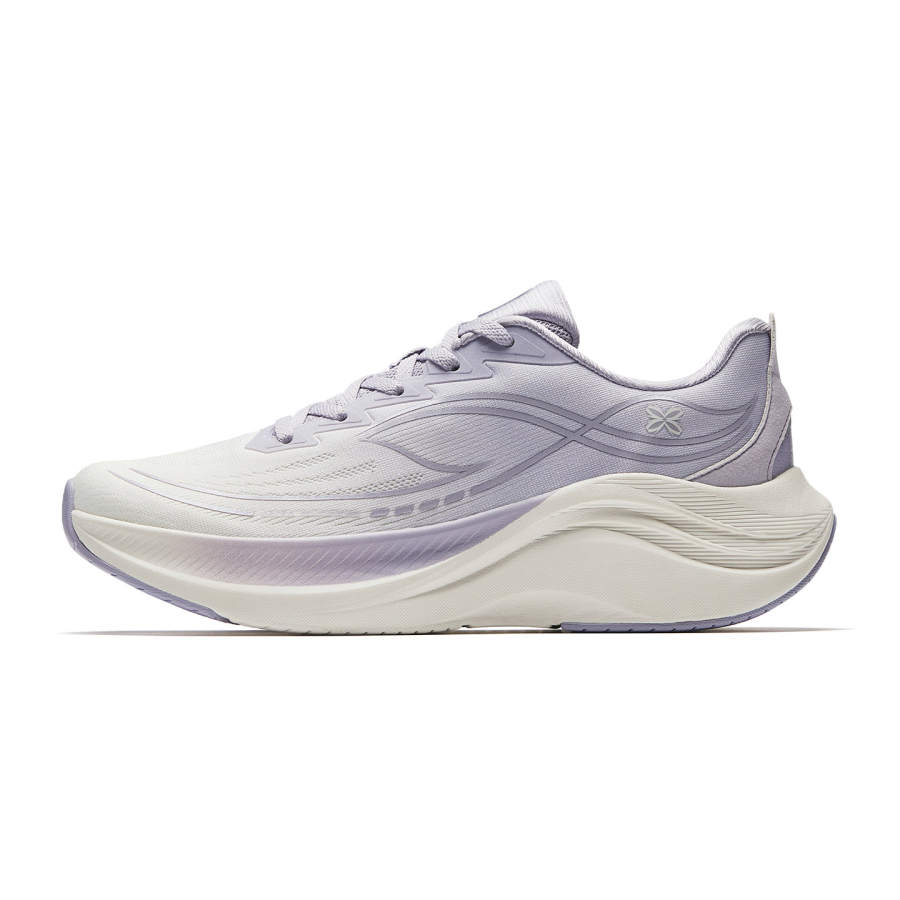 Anta Leaf 6.0 Fabric Low top Long Distance Running Sprint Running Shoes Women's Ivory White/Light Purple Gray