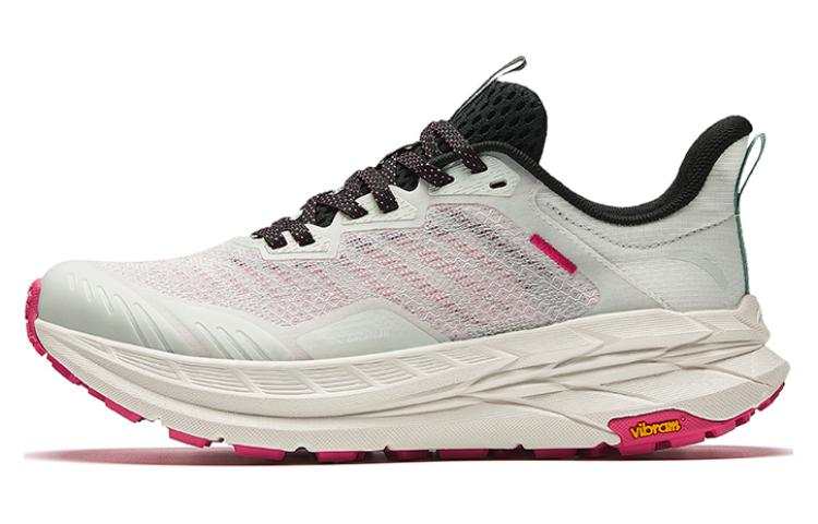 Anta Cushioning, Wear Resistant Low top Trail Running Shoes Women's Light Green Black Pink