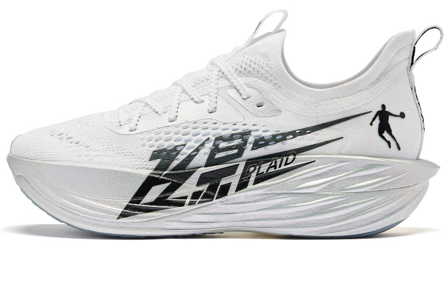 QIAODAN Flying Shadow Plaid Low top Running Shoes Men's White