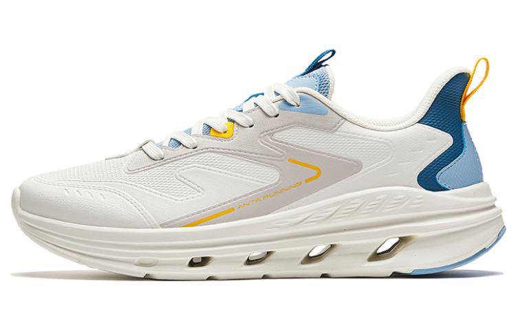Anta Abrasion Resistant Breathable Abrasion Resistant Breathable Low top Running Shoes Men's Blue White